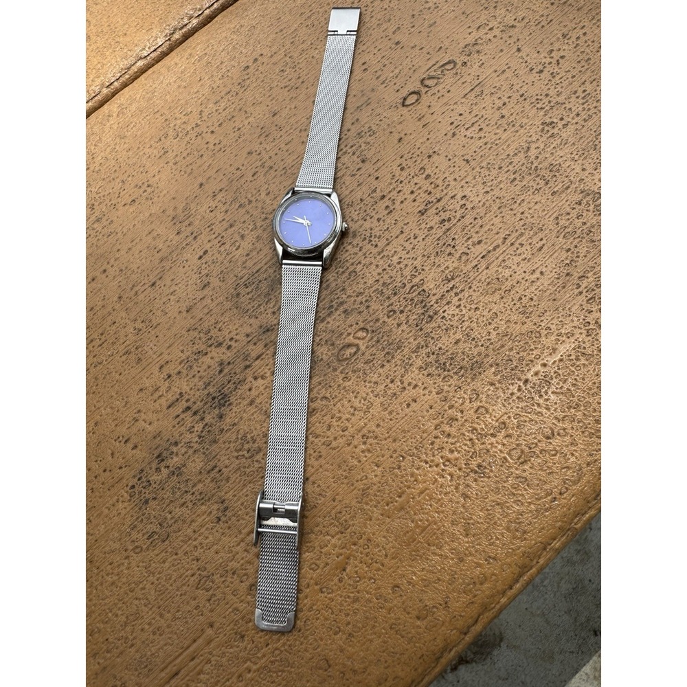 Wings Giorgio Beverly Hills Stainless Steel  Mesh Royal Blue Dial Wrist Watch
